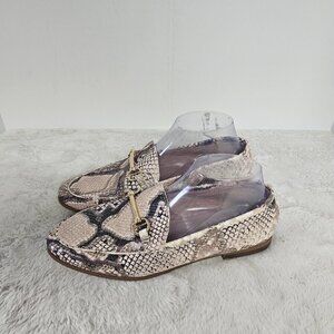 Dune London Tan Black Horse Bit Leather Loafer Size 7/40 Fits Like An 8
